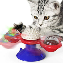 Interactive Windmill Cat Toy With LED Light Ball, Suction Cup, And Catnip Indoor Cat Exercise And Entertainment Set. - 5 - CJ