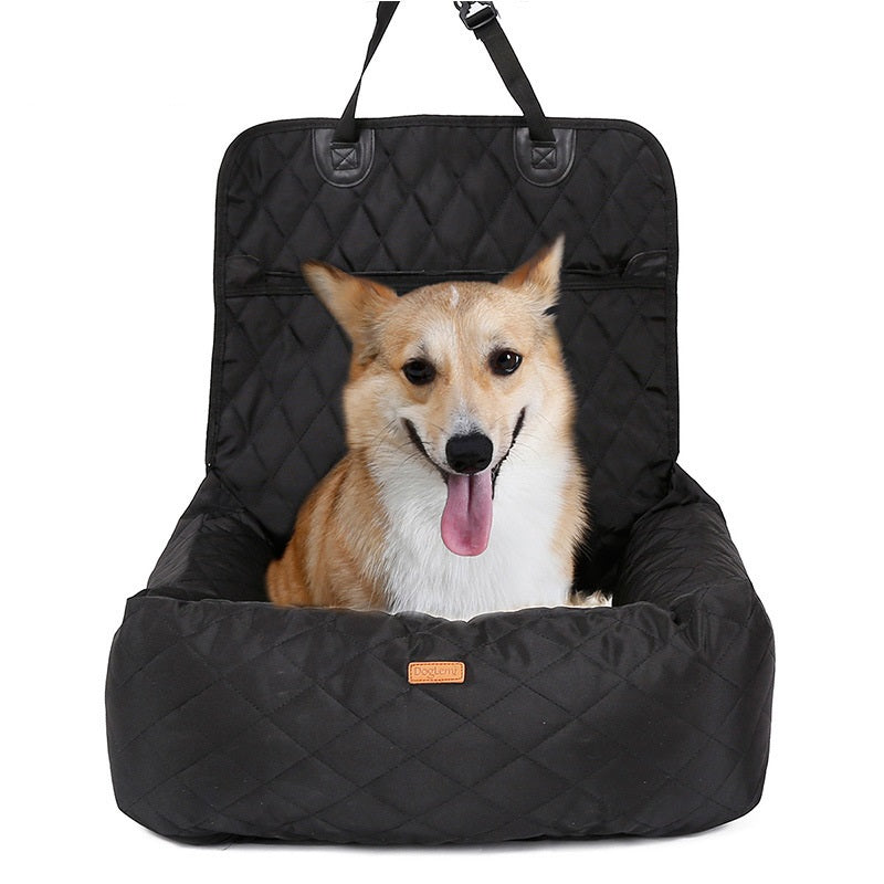 2 In 1 Pet Dog Carrier Folding Car Seat Pad Thickened Multi - purpose Pet Bed Dog Car Mattress Pets Supplies - 0 - CJ - Black - One size - CJGY142294603CX