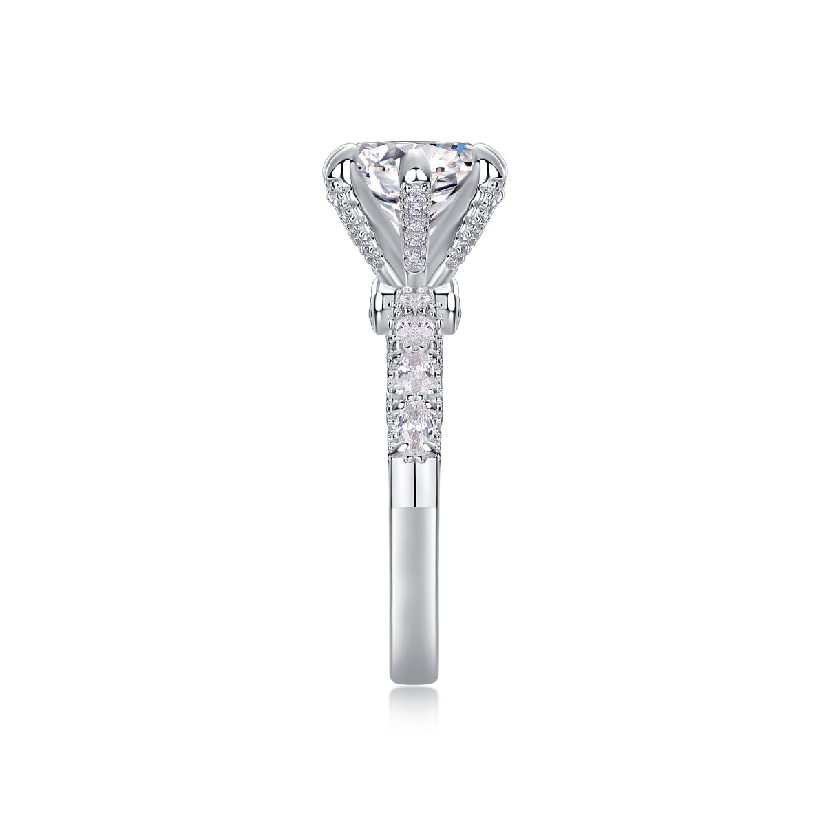 1Lady Luck Diamond Ring Luxury Fashion Set Moissanite Silver Ring Prohibit Tk Sales - 5 - CJ