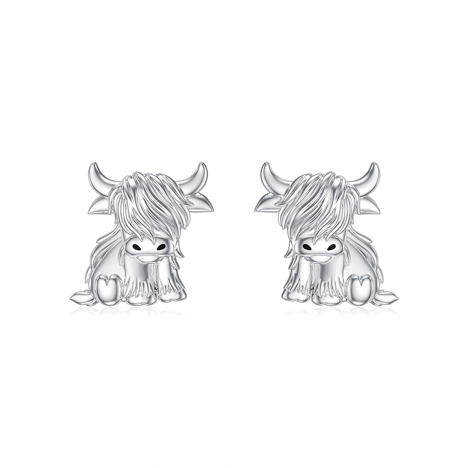 Highland Cow Earrings 925 Sterling Silver Cow Studs Earrings Highland Cow Jewelry Gifts