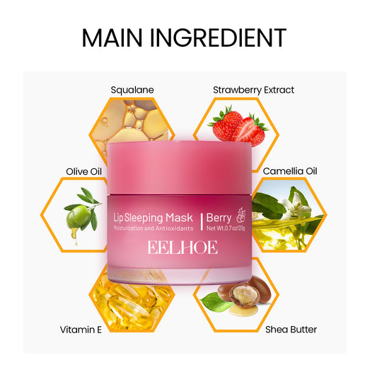 EELHOE Lip Sleeping Mask Moisturizing Hydrating Gentle Exfoliating Dead Skin Plumping Full Smooth Lip Mask - 5 - CJ