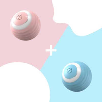 Automatic Moving Bouncing Rolling Ball Smart Cat Toy Ball Self - Moving Kitten Toy For Indoor Cat Kitten - 0 - CJ - Blue Pink - Rechargeable - CJMY191983403CX