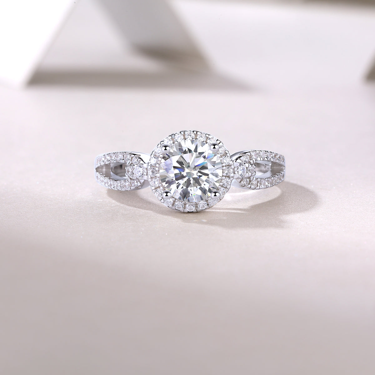 1Luxury Fashion Large Diamond Wedding Ring With Moissanite Silver Ring Prohibit TikTok sales - 5 - CJ