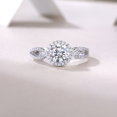 1Luxury Fashion Large Diamond Wedding Ring With Moissanite Silver Ring Prohibit TikTok sales - 5 - CJ