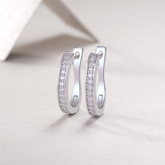 1Morning Dew - Fashionable And Luxurious Diamond Jewelry Set With Moissanite S925 Sterling Silver And Platinum - plated Stud Earrings Prohibit TikTok sales - 5 - cjdropshipping