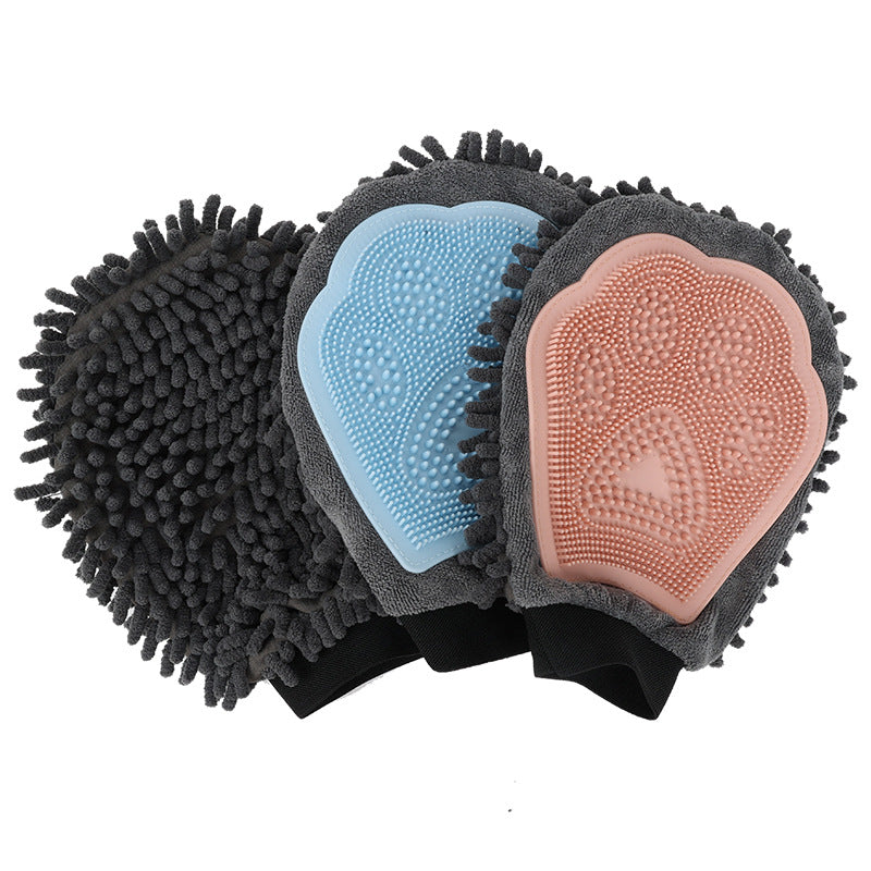 Pet Bathing Brush 2 - in - 1 Grooming Glove Elegant Dog Grooming Tool For Brushing, Massaging, And Drying Pet Grooming Kit For Dog Cat 2 - Sided Bathing Brush Cleaning Massage Glove - 5 - CJ
