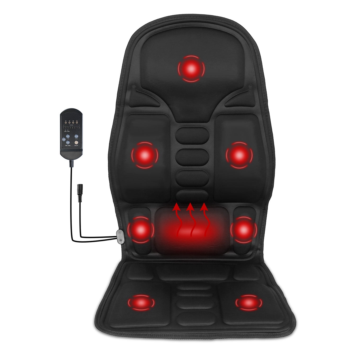 1Pc Back Massager Cushion Electric Massage Car Seat Cushion Chair Pad With Heating Function 8 Vibration Modes 3 Intensity Levels Fedex Shipping - 5 - CJ