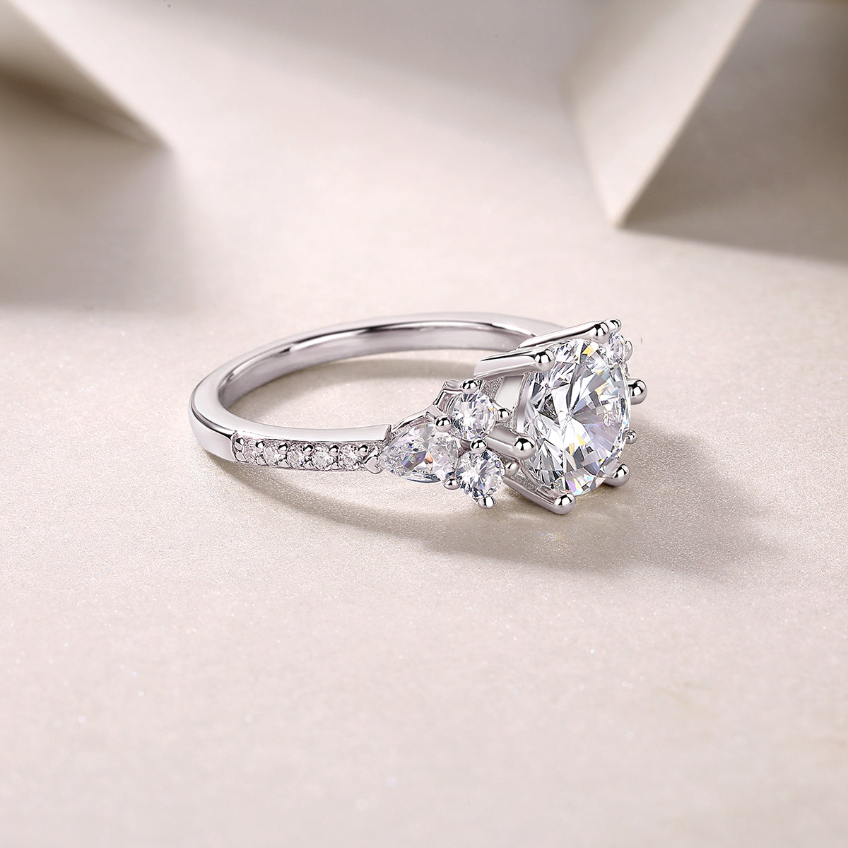 1Luxury Fashion Diamond Ring Moissanite Silver Ring Prohibit TikTok sales - 5 - CJ