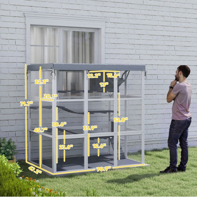 Cat Enclosure With Hammock - 5 - CJ