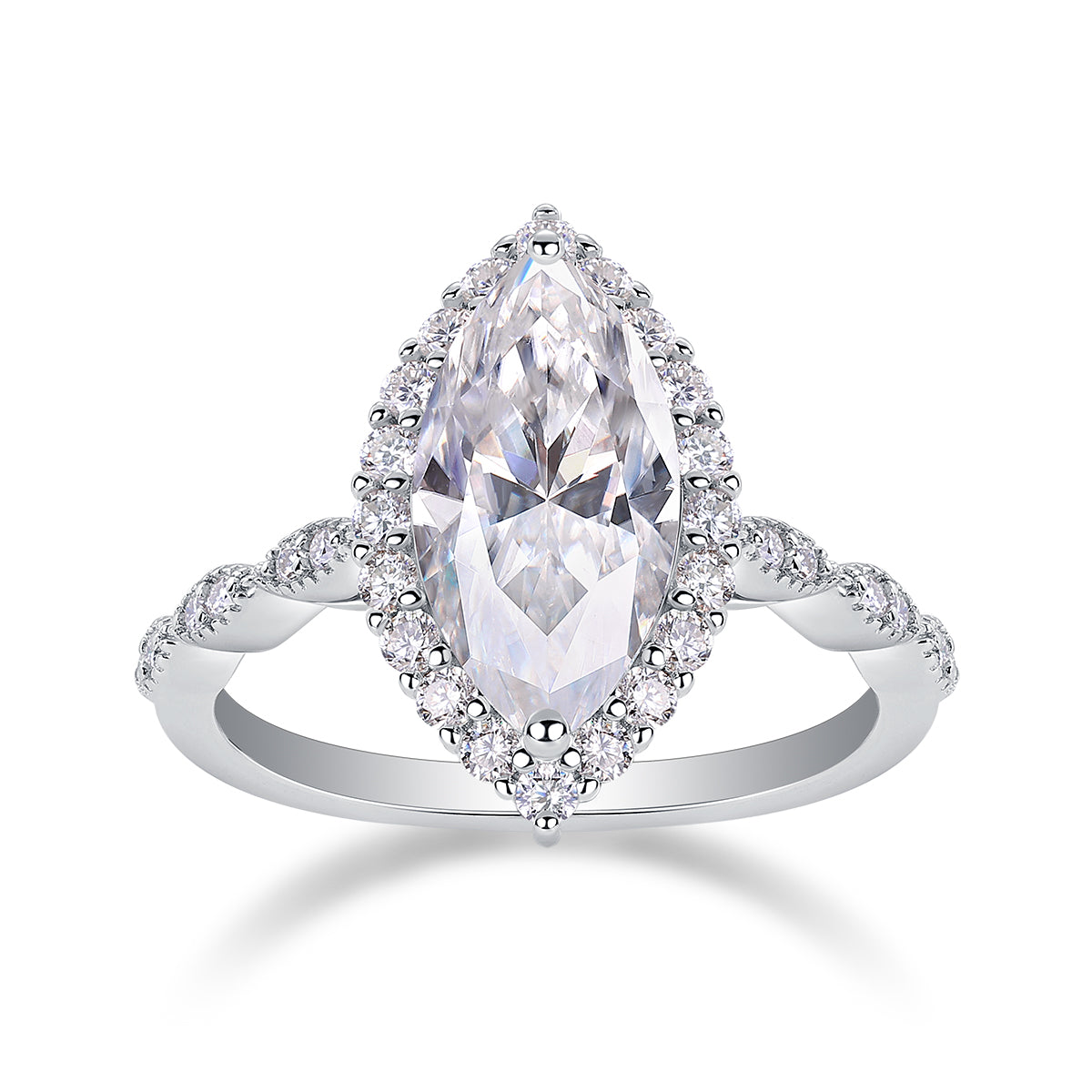 1The Realm Of Delight - A Fashionable Diamond Jewelry Piece Set With Moissanite S925 Sterling Silver And Platinum - plated Diamond Ring Prohibit TikTok sales - 5 - CJ