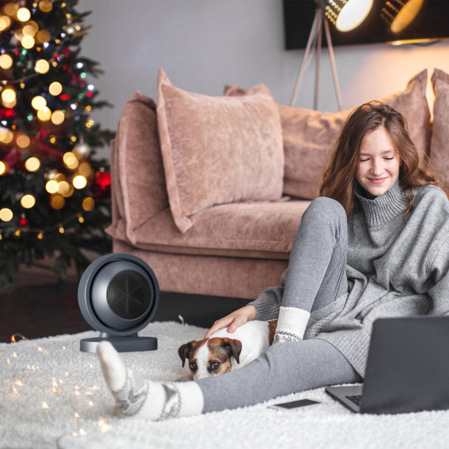 1Pc 380W Space Heater With 30 Degree Tilting Angle 3S Fast Heating Portable Desktop Electric Heater For Indoor Use With Overheat Protection Tip Over Protection For Home Office - 5 - CJ
