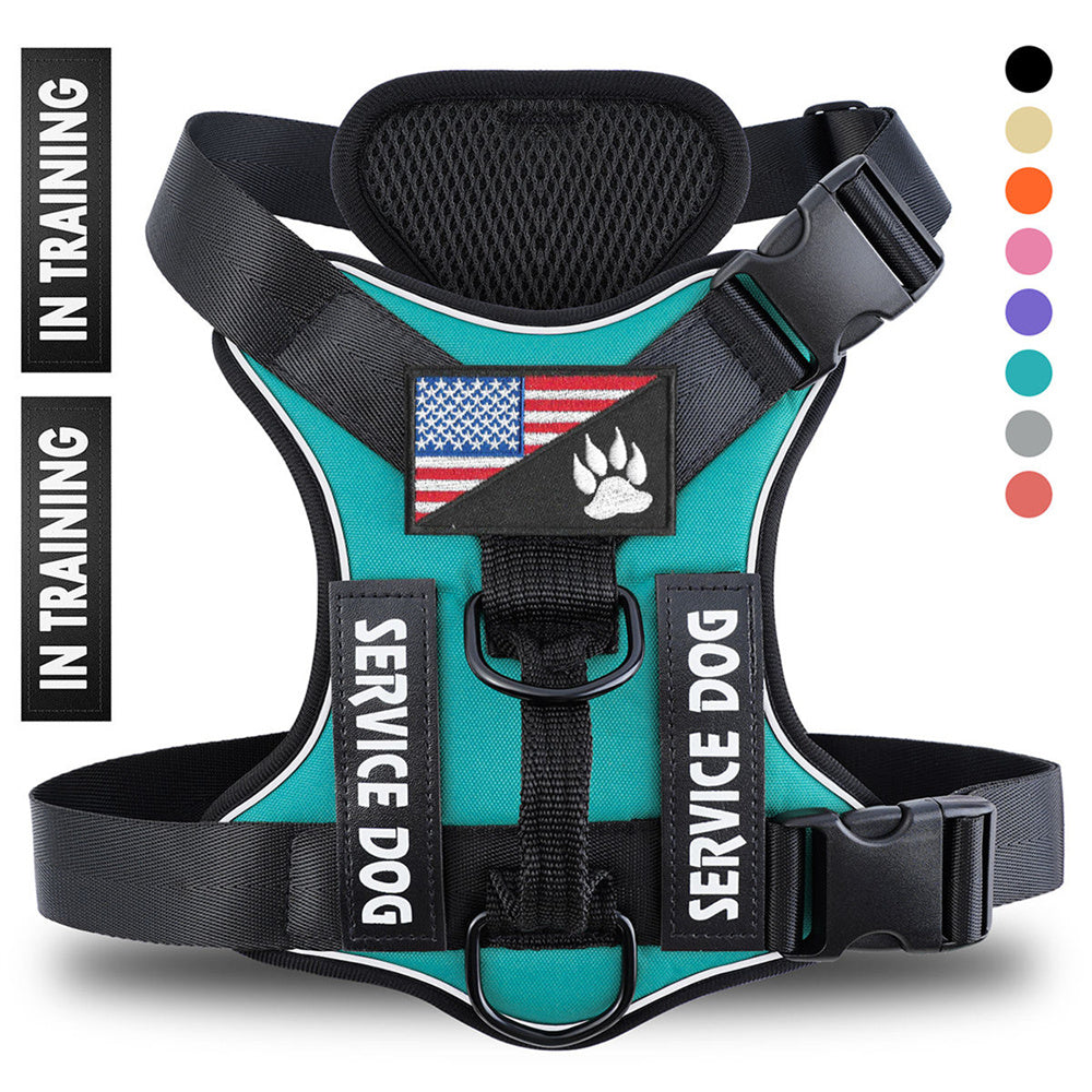 Reflective Breathable Solid Color Polyester Dog Strap - 5 - CJ