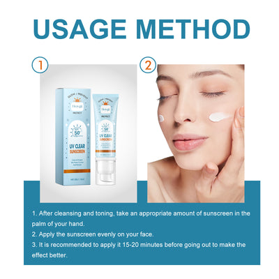 Hoygi UV Clear Sun Sunscreen, Summer Outdoor Anti - Exposure UV Moisturizes Skin Evenly Bright And Not Greasy - 5 - CJ
