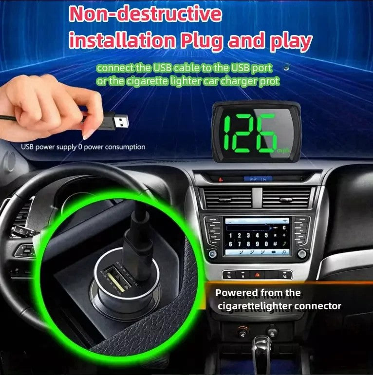 New HUD Car Head - up Display MPH Speed Display 3 - inch Multi - function LCD MPH Dashboard - 5 - CJ