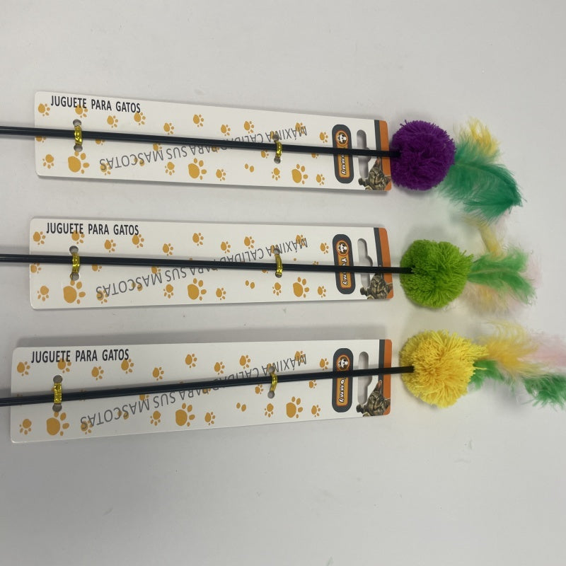 Colorful Feather Ball Cat Toy