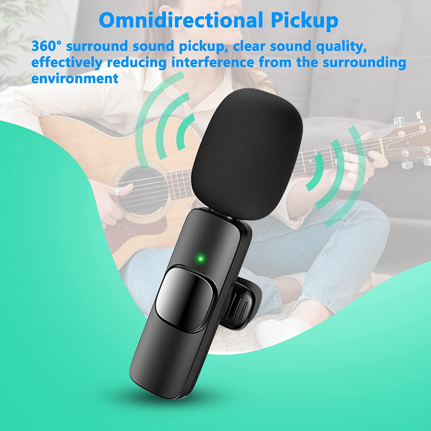 Wireless Lavalier Lapel Microphone For IPhone IPad Professional Wireless Clip Mic - Cordless Omnidirectional Condenser Recording Mic For Interview Video Podcast Vlog YouTube - 5 - CJ