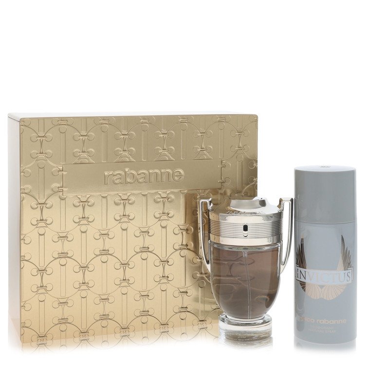 Invictus by Paco Rabanne Gift Set -- 3.4 oz Eau De Toilette Spray + 5.1 oz Deodorant Spray